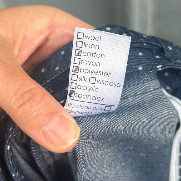 Bergstrom wide leg blue polka dot tie trouser, size 8 - Picture 9 of 10